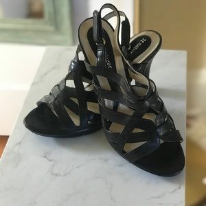 Naturalizer black strappy heel
